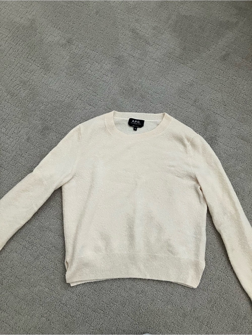 A.P.C. Light Beige Wool Crewneck Sweater